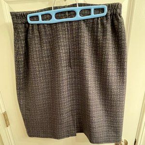 Navy/grey Subtle Plaid Skirt, size 14